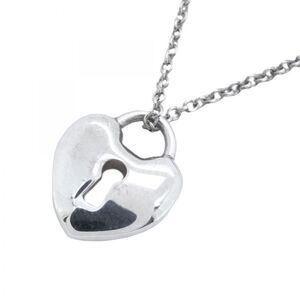 Tiffany & Co Necklace Heart Lock Silver 925 Ladies